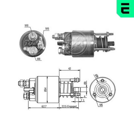 ZM6395 - Solenoid, startmotor 