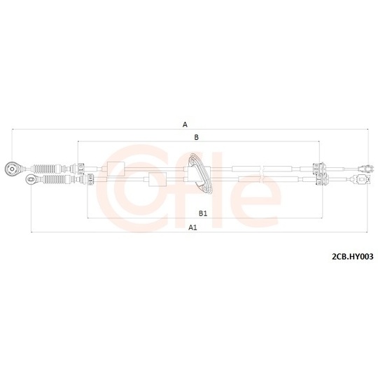 92.2CB.HY003 - Cable, manual transmission 