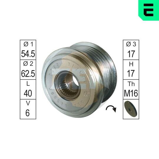 ZN5524 - Frihjulskoppling, generator 