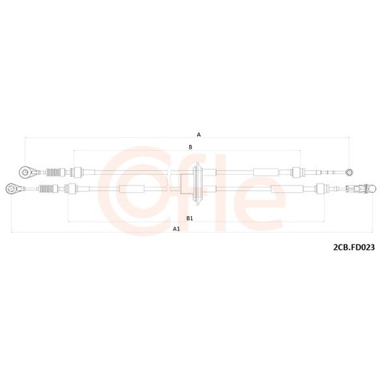 92.2CB.FD023 - Vajer, manuell transmission 