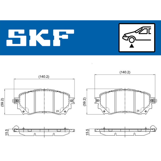 VKBP 80394 A - Brake Pad Set, disc brake 