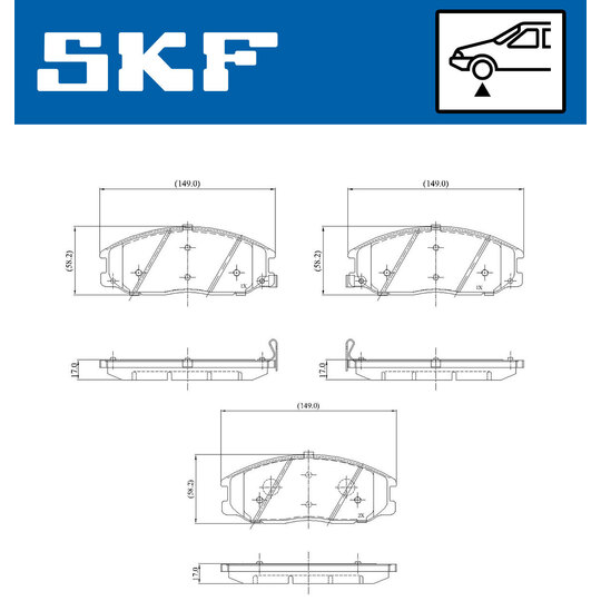 VKBP 80436 A - Bromsbeläggssats, skivbroms 