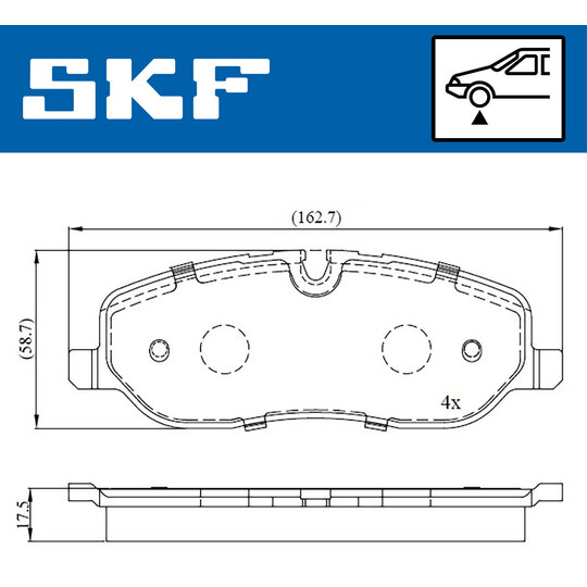 VKBP 80306 - Brake Pad Set, disc brake 