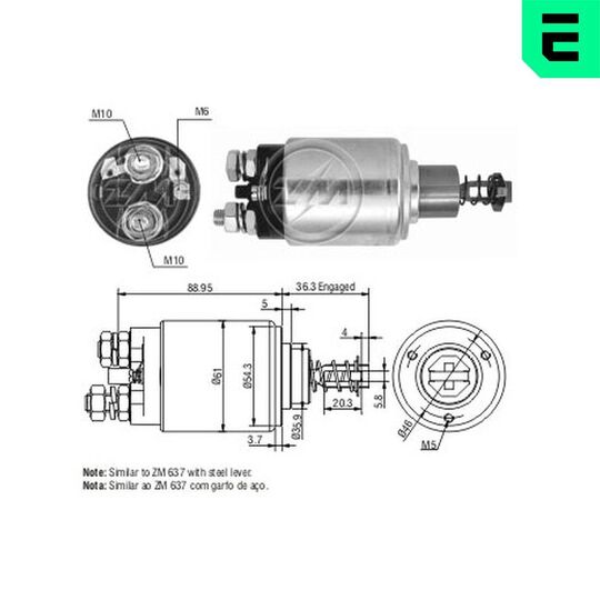 ZM547 - Solenoid Switch, starter 