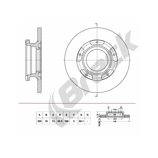 BR 074 SA100 - Bromsskiva 