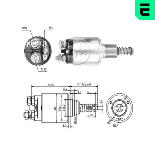 ZM732 - Solenoid, startmotor 