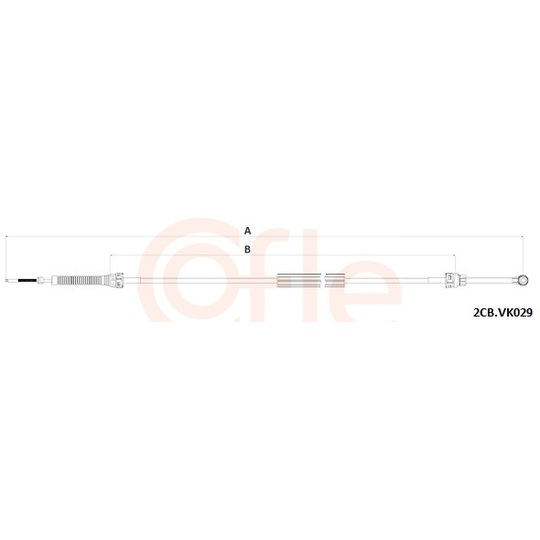 92.2CB.VK029 - Vajer, manuell transmission 