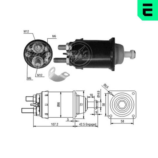 ZM836 - Solenoid Switch, starter 