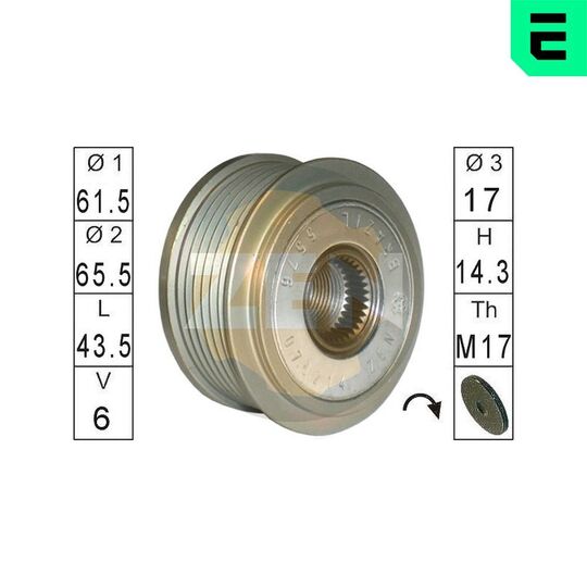 ZN5576 - Alternator Freewheel Clutch 