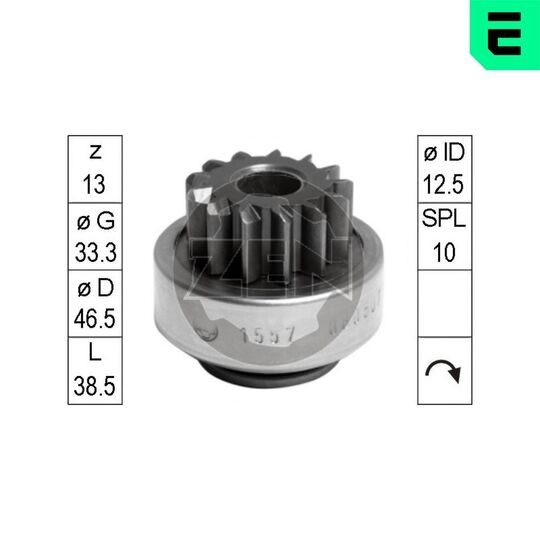 ZN1557 - Freewheel Gear, starter 