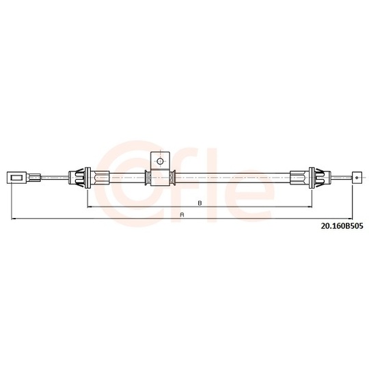 92.20.160B505 - Cable, parking brake 