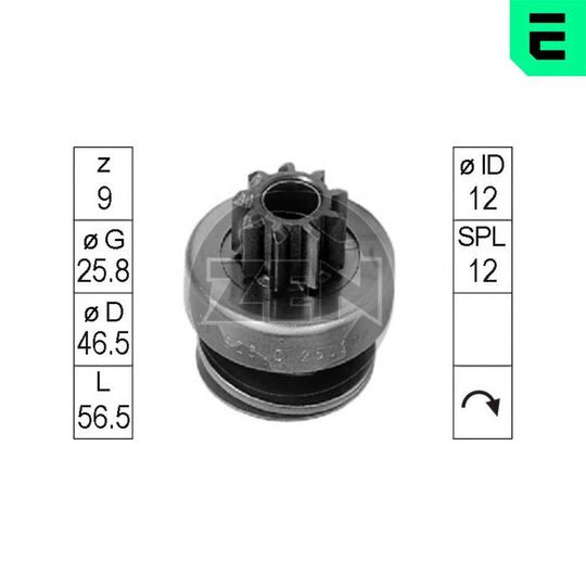 ZN0926 - Freewheel Gear, starter 