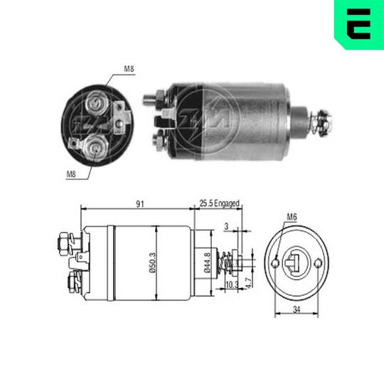 ZM626 - Solenoid Switch, starter 