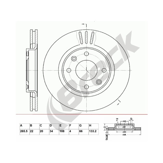 BR 301 VA100 - Brake Disc 