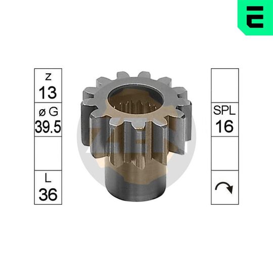 ZN9302 - Hammastrummel,starter 