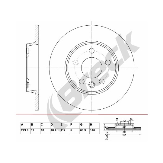 BR 016 SA100 - Brake Disc 