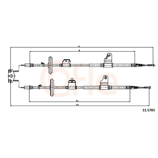 92.11.5783 - Cable, parking brake 