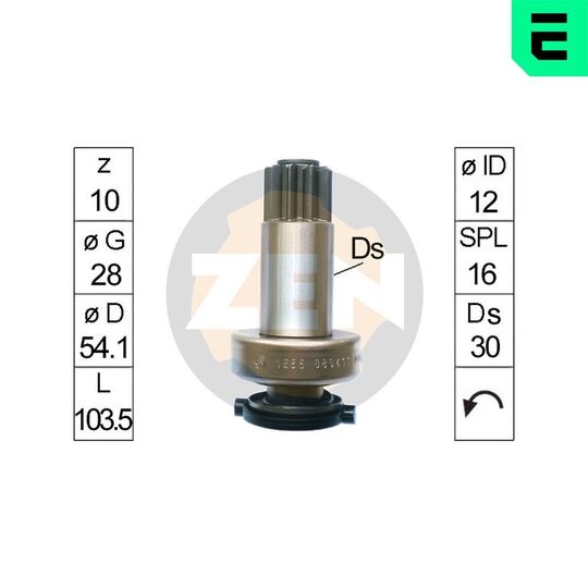 ZN1655 - Freewheel Gear, starter 