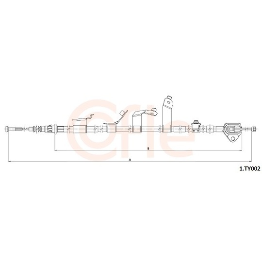 92.1.TY002 - Cable, parking brake 