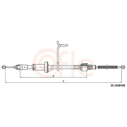 92.20.160B508 - Cable, parking brake 