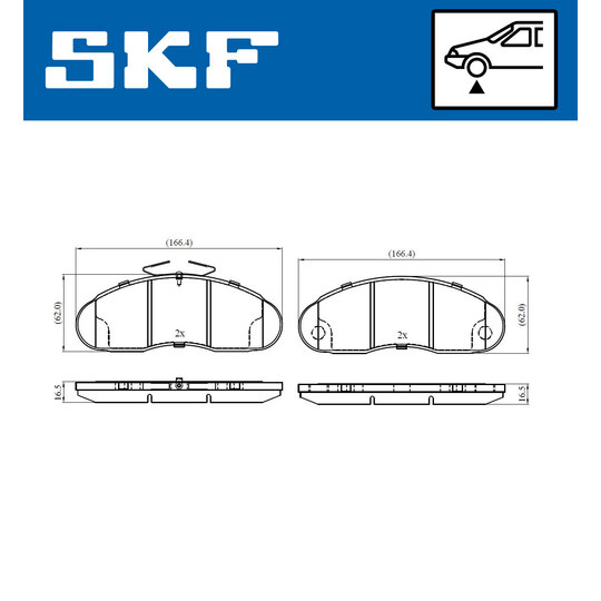 VKBP 80526 - Bromsbeläggssats, skivbroms 