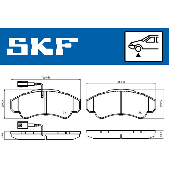 VKBP 80441 E - Bromsbeläggssats, skivbroms 