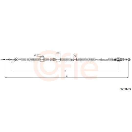 92.17.1663 - Cable, parking brake 