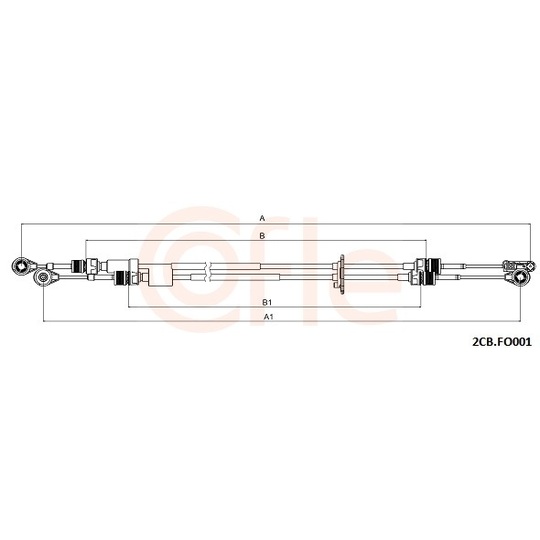 92.2CB.FO001 - Cable, manual transmission 