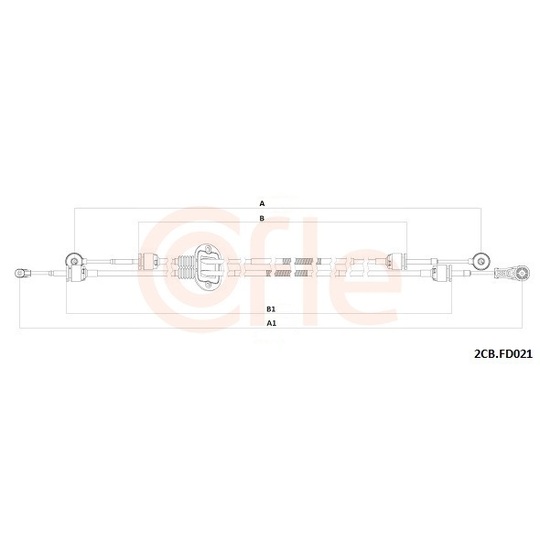 92.2CB.FD021 - Cable, manual transmission 