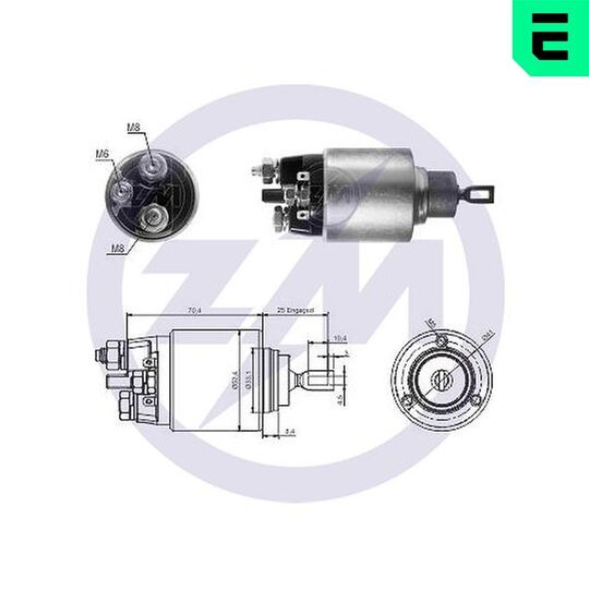 ZM5381 - Solenoid, startmotor 