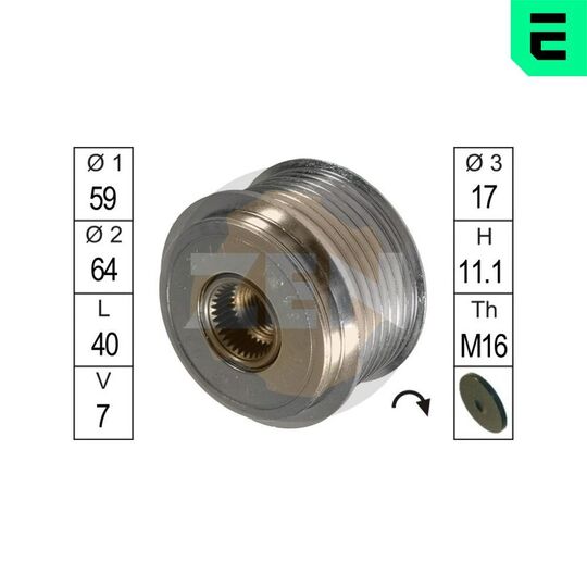 ZN5431 - Frihjulskoppling, generator 