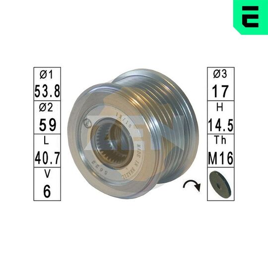 ZN5622 - Alternator Freewheel Clutch 