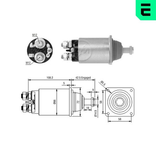 ZM1833 - Solenoid Switch, starter 