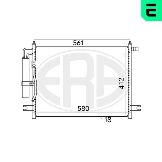 667034 - Condenser, air conditioning 