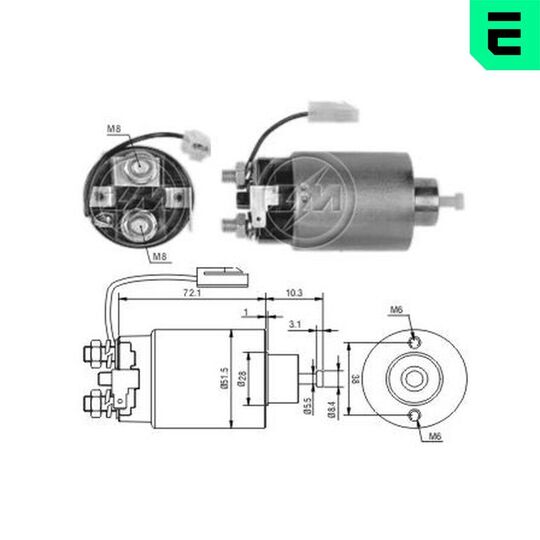 ZM696 - Solenoid Switch, starter 