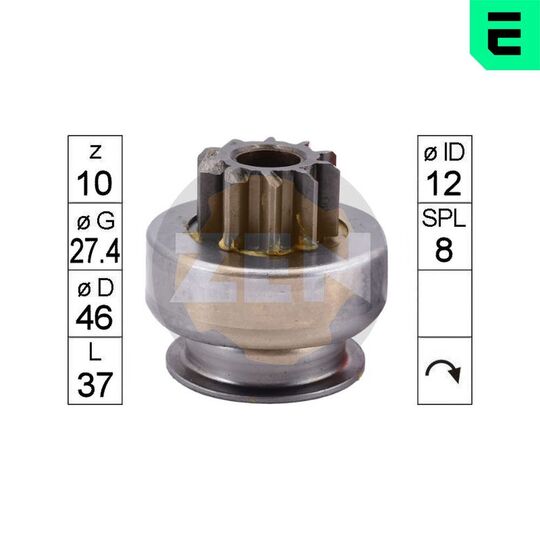 ZN1909 - Freewheel Gear, starter 