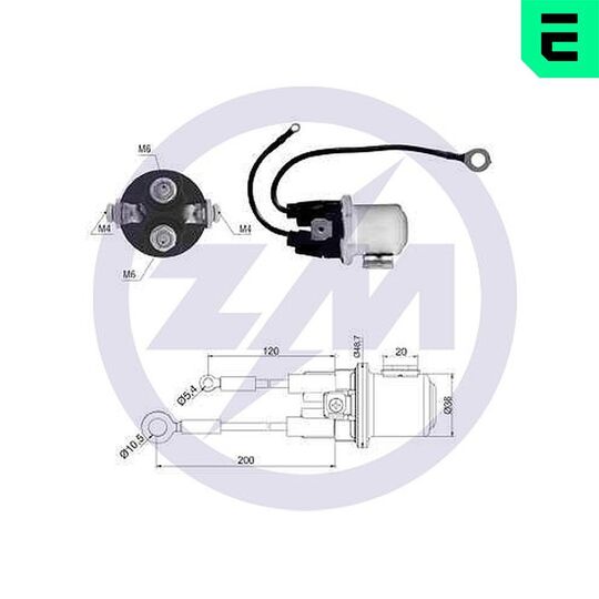 ZM428 - Solenoid Switch, starter 