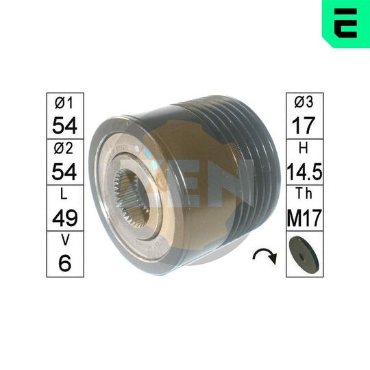 ZN6011 - Alternator Freewheel Clutch 