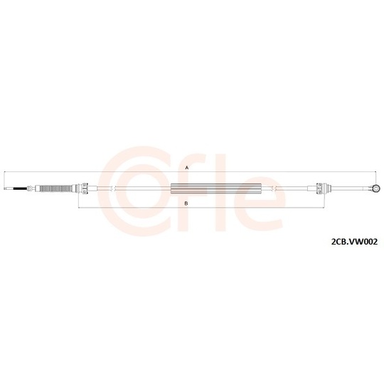 92.2CB.VK002 - Cable, manual transmission 