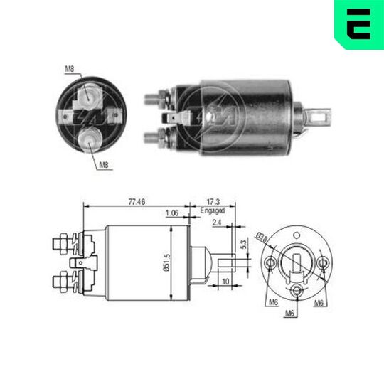 ZM690 - Solenoid, startmotor 