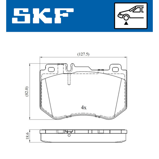 VKBP 80287 - Piduriklotsi komplekt,ketaspidur 