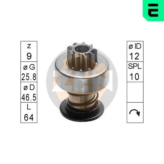 ZN0108 - Freewheel Gear, starter 