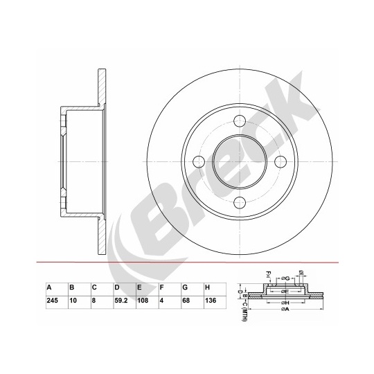 BR 023 SA100 - Brake Disc 