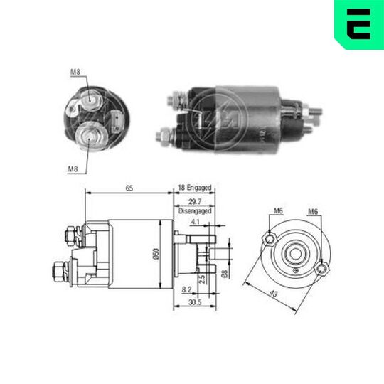 ZM708 - Solenoid Switch, starter 