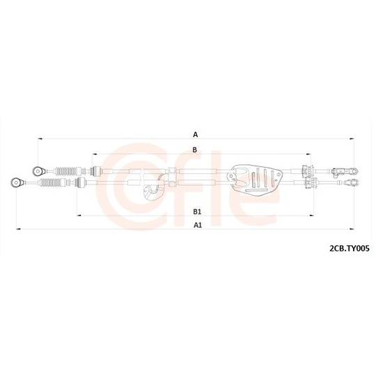 92.2CB.TY005 - Cable, manual transmission 