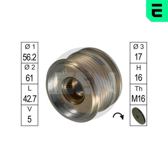 ZN5384 - Alternator Freewheel Clutch 