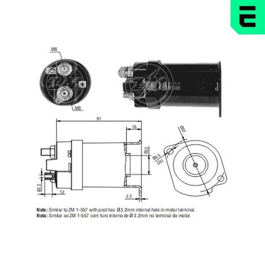 ZM557 - Solenoid Switch, starter 