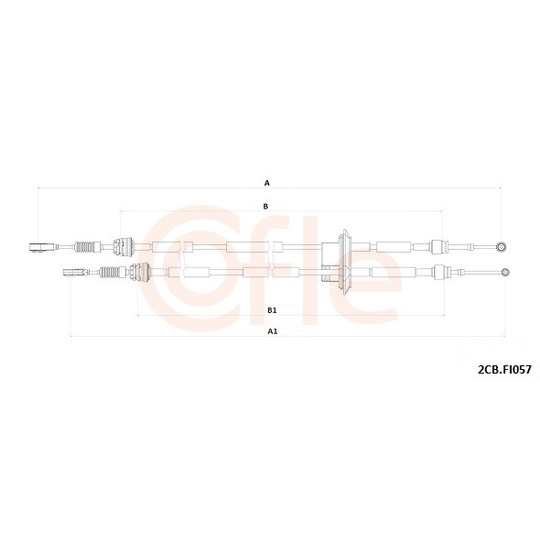 92.2CB.FI057 - Cable, manual transmission 