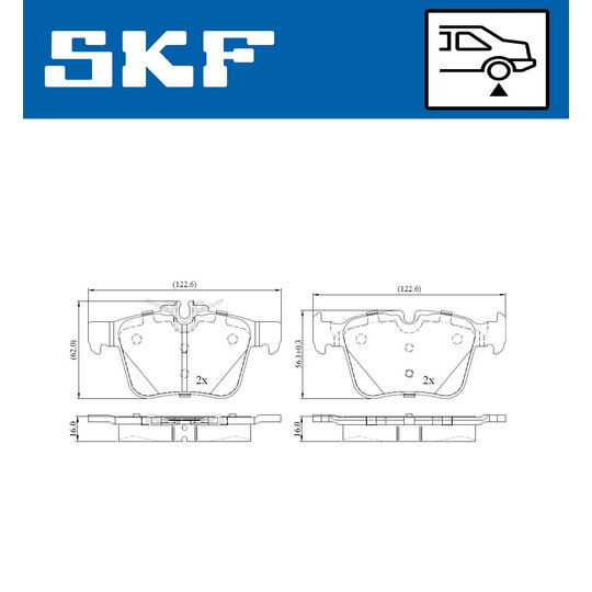 VKBP 90117 E - Bromsbeläggssats, skivbroms 