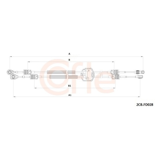 92.2CB.FD028 - Cable, manual transmission 